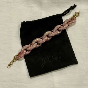 J. Crew classic pavé link bracelet - Pink
